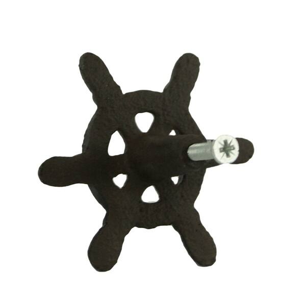 Shop Black Rust Cast Iron Nautical Ship Wheel Drawer Pulls Or