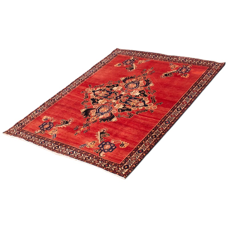 ECARPETGALLERY Hand-knotted Melis Vintage Copper Wool Rug - 5'1 x 6'11