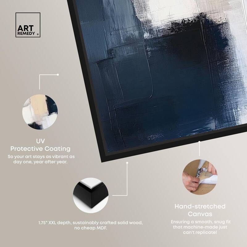 Blue Mood Depth I Canvas by Art Remedy