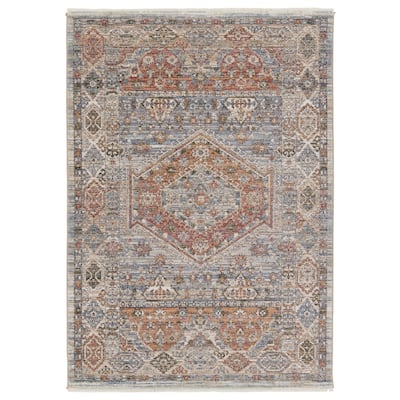 Louisa Medallion Red/ Blue Area Rug