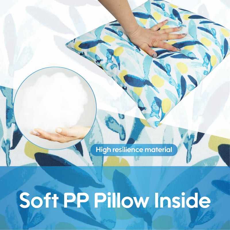 4 Pack Outdoor Throw Pillows,Waterproof & Fade-Resistant Patio Cushions-Soft & Comfortable Decorative Pillow Covers
