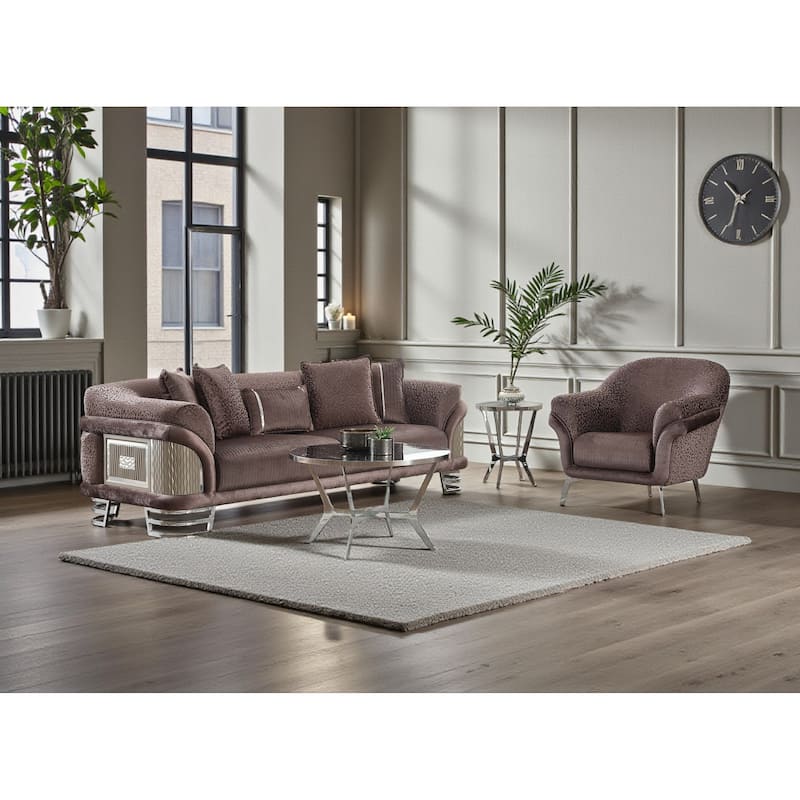 Vault 3 Pieces Living Room Sets 1 Sofa 2 Chair - Dark grey