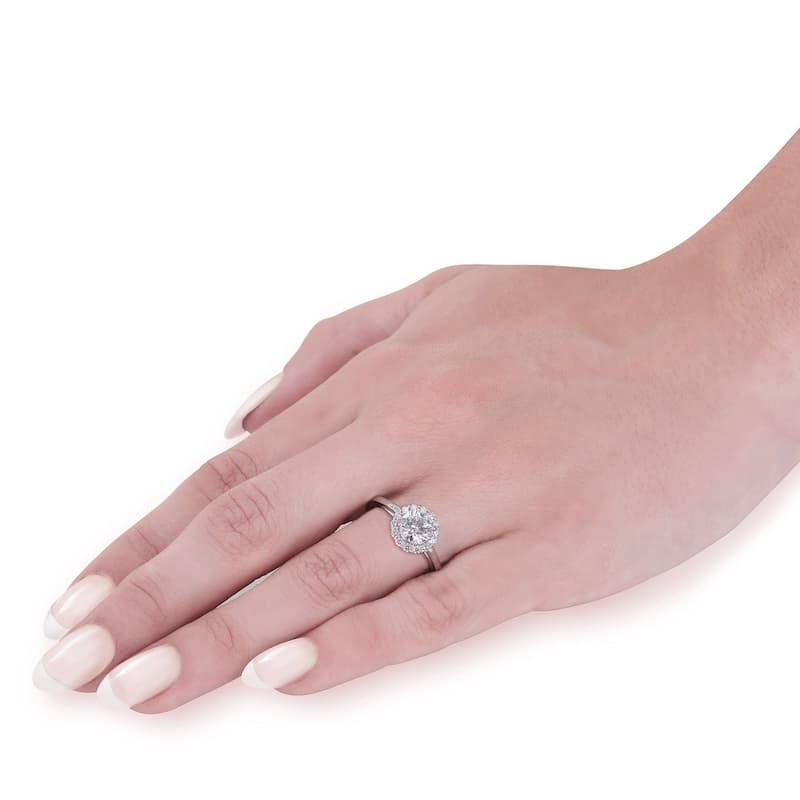 3/4 Ct Lab Created Diamond Madelyn Halo Engagement Ring White Gold