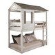preview thumbnail 2 of 8, Rustic Twin Over Twin Bunk Bed with Built-in Ladder ,Guardrails