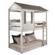 preview thumbnail 2 of 8, Twin Over Twin Bunk Bed with Built-in Ladder,Guardrails