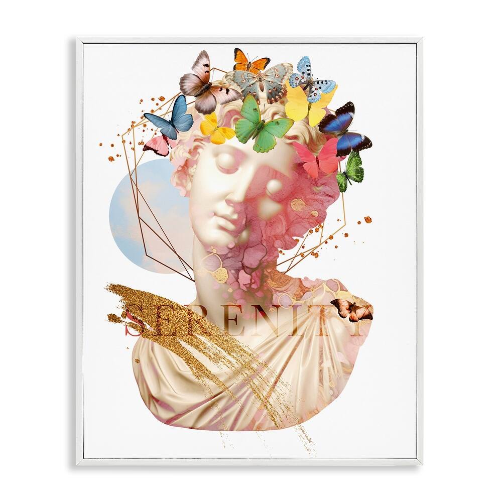 Stupell Serenity Statue Collage Framed Giclee Art Design By Susan Arnot