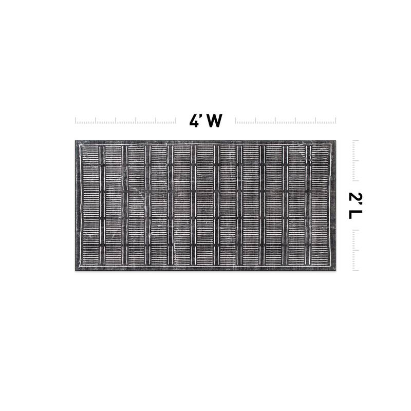 World Rug Gallery Bohemian Stripe Lines Washable Non Slip Area Rug