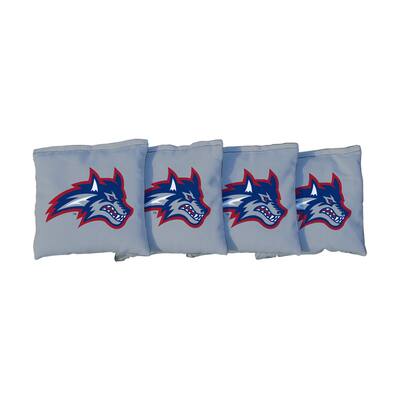 SUNY Stony Brook Seawolves Grey Cornhole Bags