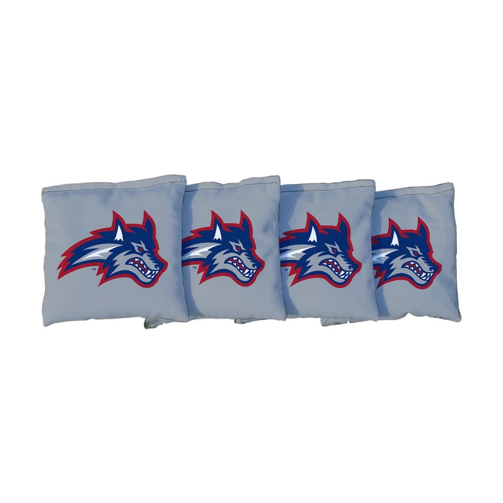 SUNY Stony Brook Seawolves Grey Cornhole Bags