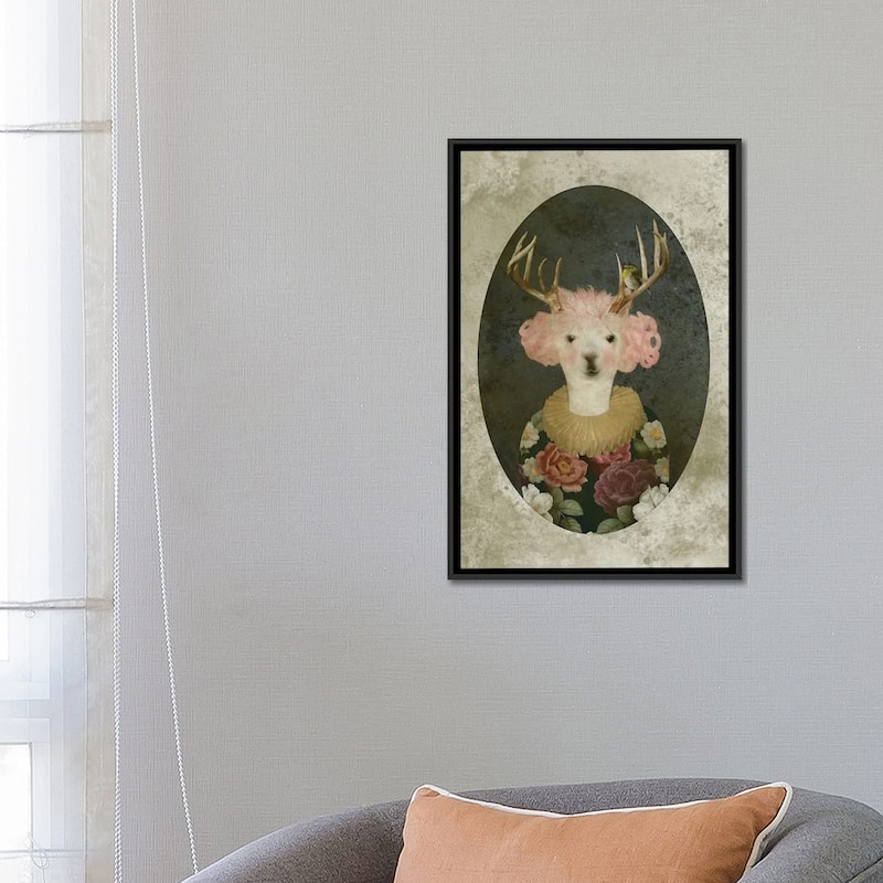 iCanvas "Francine Portrait- Light Background" by Caroline Keslassy Framed