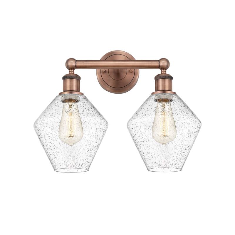 Innovations Lighting Cindyrella - 2 Light 17" Bath Vanity Light - Antique Copper/Seedy