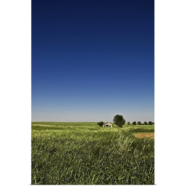 "Abandoned house sits in a field in the desolate grassy plains of southwest Oklahoma." Poster Print