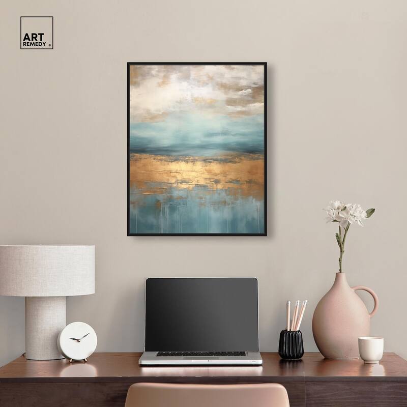 Cloudscape in Gold III Canvas by Art Remedy