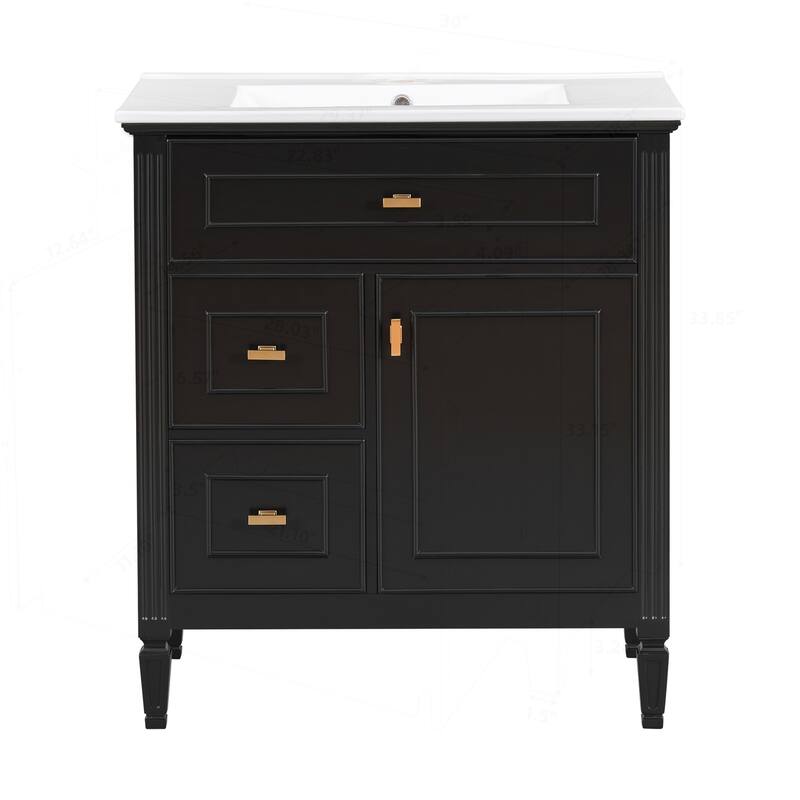 Modern Bathroom Vanity with Multiple Storage Options