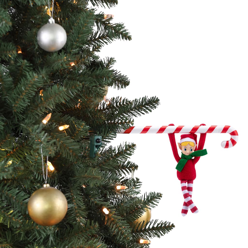 6 in. Animated Candy Cane Elf Acrobat
