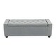 preview thumbnail 20 of 21, Porthos Home Iara Fabric Upholstered Flip Top Storage Ottoman Bench