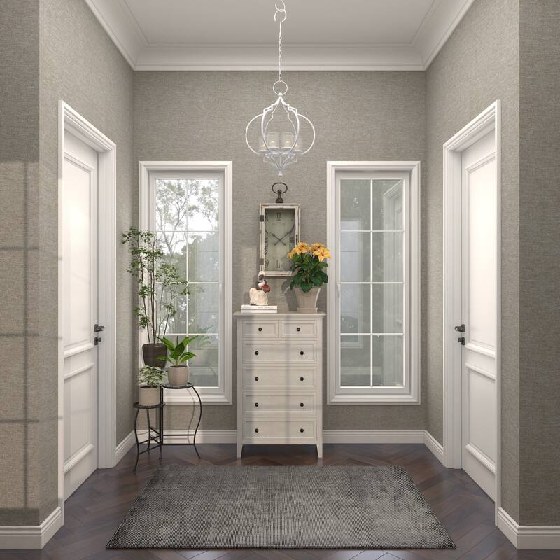 Elegant Decorative Metal Hanging Candelabra - Black or White