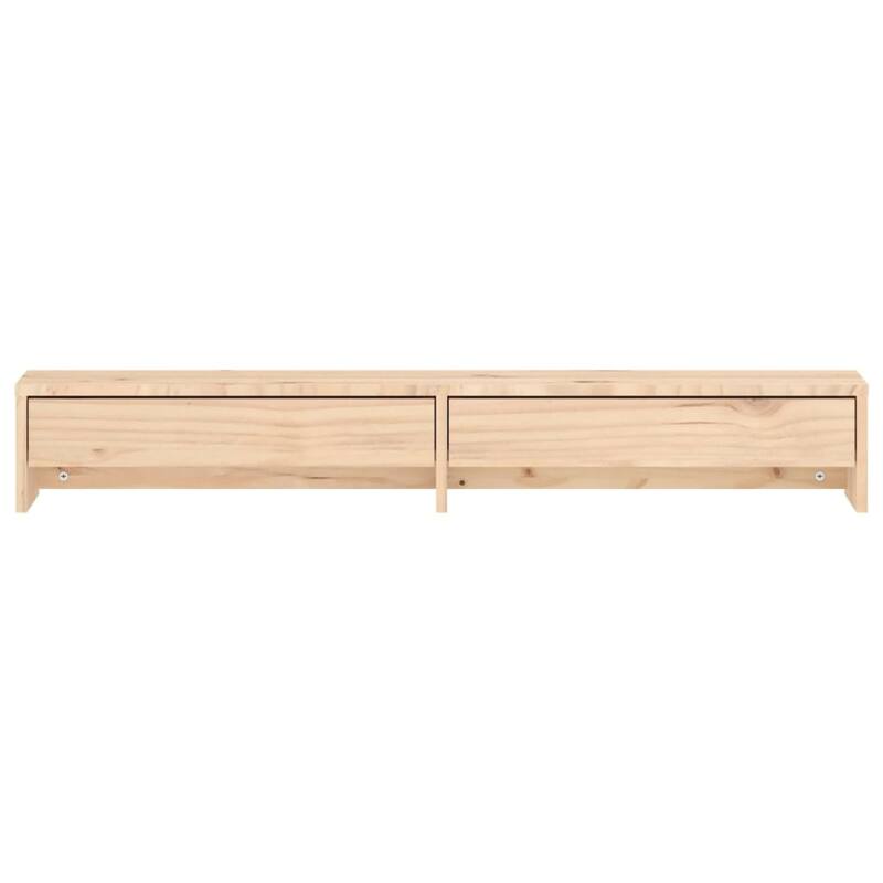 vidaXL Monitor Stand 39.4x10.6x5.9" Solid Wood Pine - 39.4 x 10.6 x 5.9"