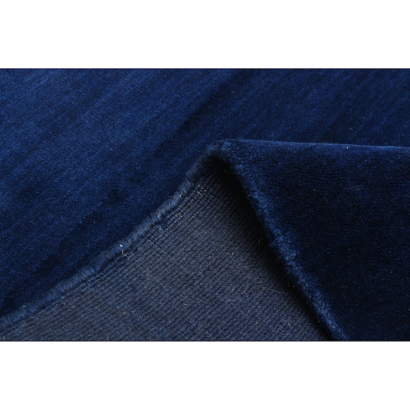 ECARPETGALLERY Hand Loomed Kashkuli Gabbeh Dark Blue Wool Rug - 2'10 x 4'10