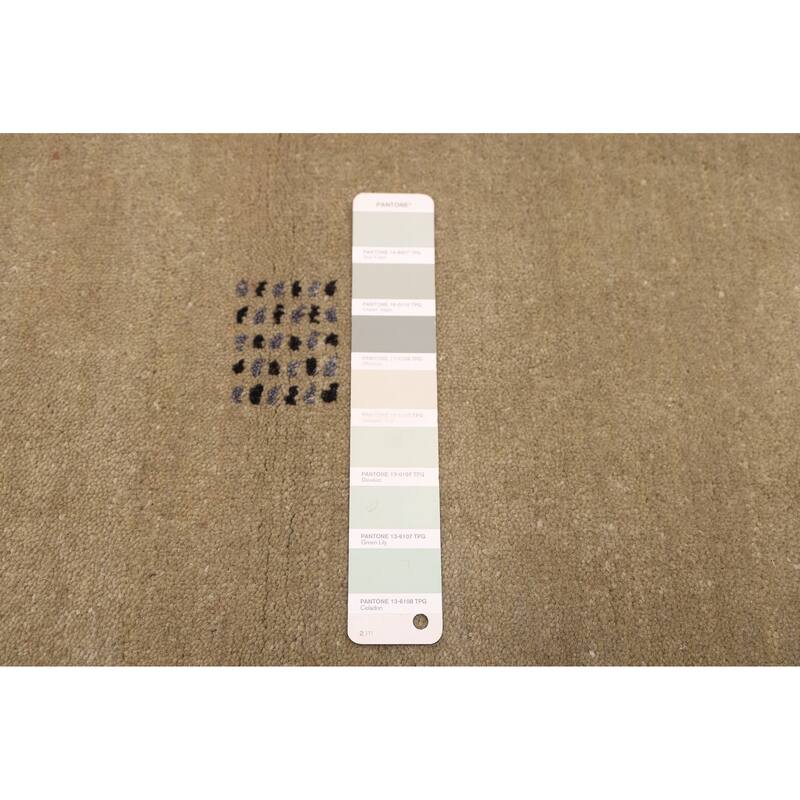 ECARPETGALLERY Hand Loomed Kashkuli Gabbeh Sage Wool Rug - 4'7 x 6'5