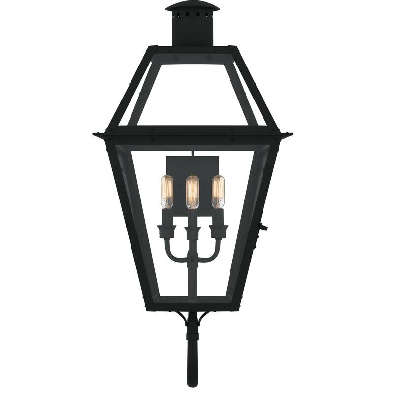 Rue De Royal 4-Light Earth Black Outdoor Wall Lantern