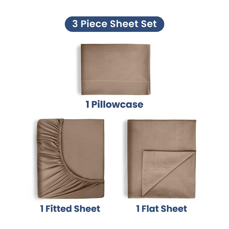 Martex 400 TC 100% Cotton Sateen, Deep Pocket, Silky Soft Sheet Set