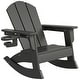 preview thumbnail 18 of 73, Laguna Kids Outdoor Poly Adirondack Rocking Chair with Cup Holder (Set of 2)