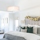 preview thumbnail 3 of 71, 3-Light 20"W Drum Fabric Semi Flush Mount Pendant Chandelier
