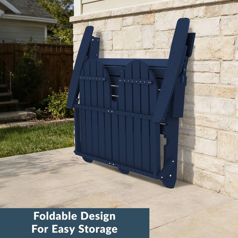 Hanniford Poly Adirondack 49 Inch Folding Bench