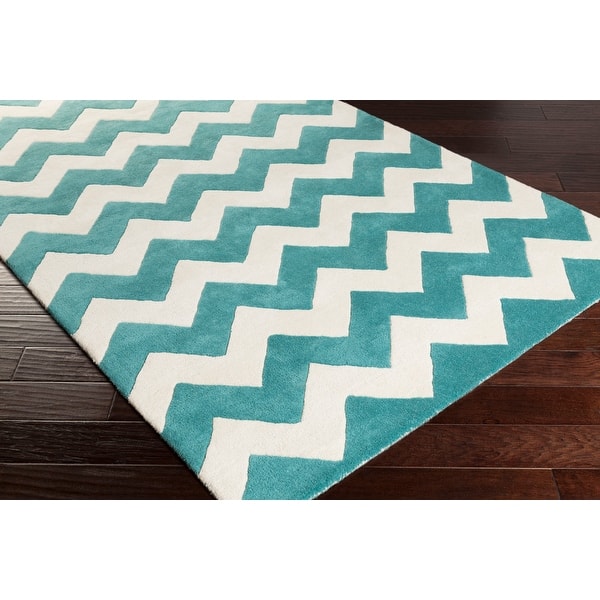Hand Tufted Luci Chevron Wool Rug Overstock 9207882