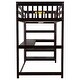 preview thumbnail 10 of 13, Twin Size Wooden Loft Bed with Storage Shelves and Under-bed Desk