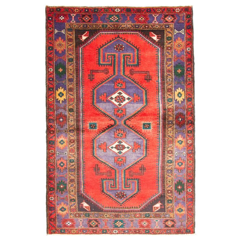 ECARPETGALLERY Hand-knotted Konya Anatolian Red Wool Rug - 4'6 x 6'11
