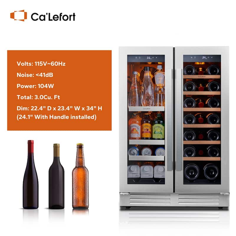 24 Inch 20 Bottle 60 Can Built-in/ Freestanding Cooler
