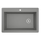 preview thumbnail 18 of 55, Karran Drop-In Quartz Composite 1-Hole Single Bowl Kitchen Sink - 33" x 22" x 9"