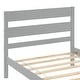 preview thumbnail 4 of 3, Twin Bed with Headboard and Footboard,Grey
