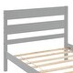 preview thumbnail 15 of 14, Twin Platform Bed with Storage, Headboard, and Footboard - White Pine Wood, Space-Saving Design