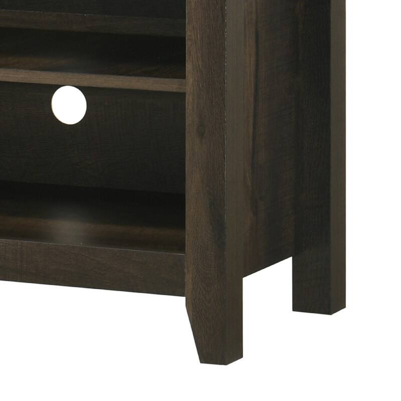 Trove TV Stand Media Cabinet w Open Shelves, Dusty Oak Brown 58 Inch