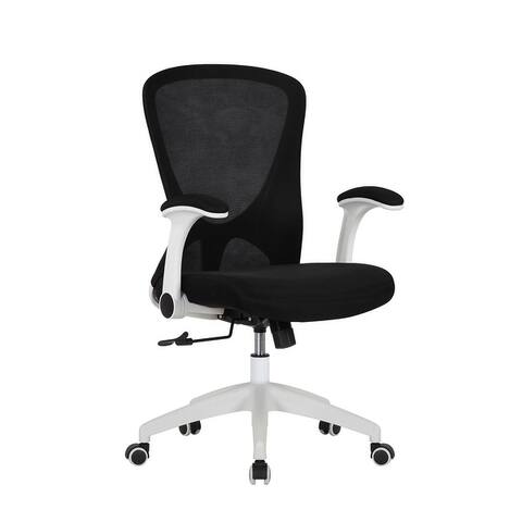 Porthos Home Dario Swivel Office Chair, Lumbar Support, Flip-up Armrests