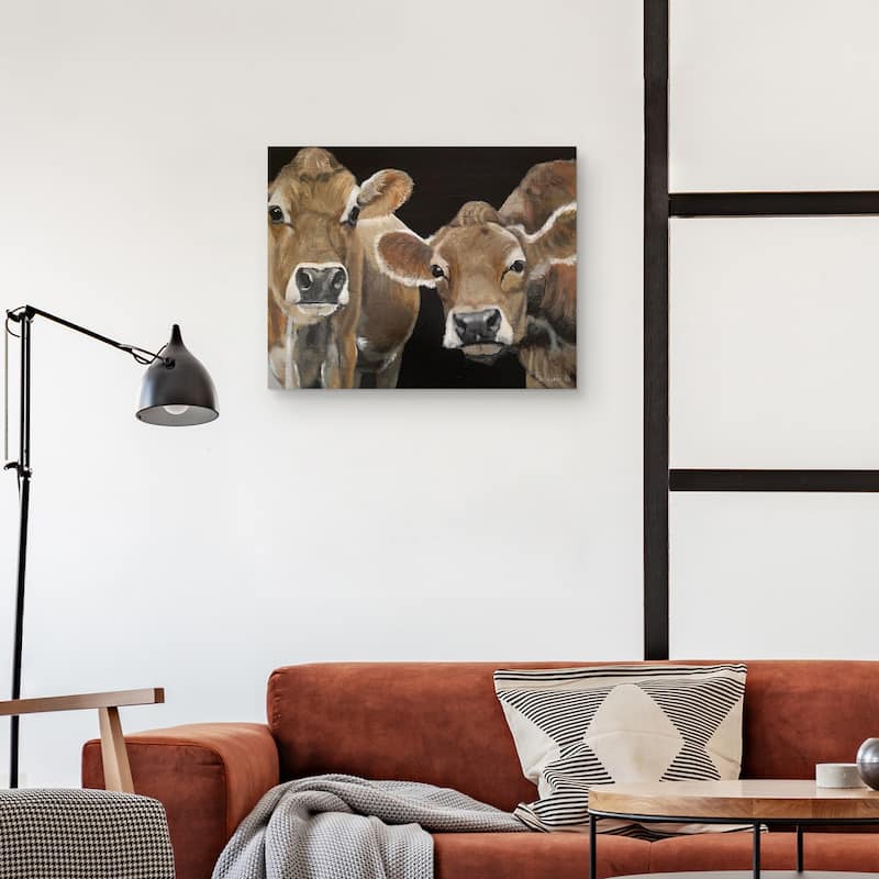 Hello There Cows by Suzi Redman Canvas Art Print