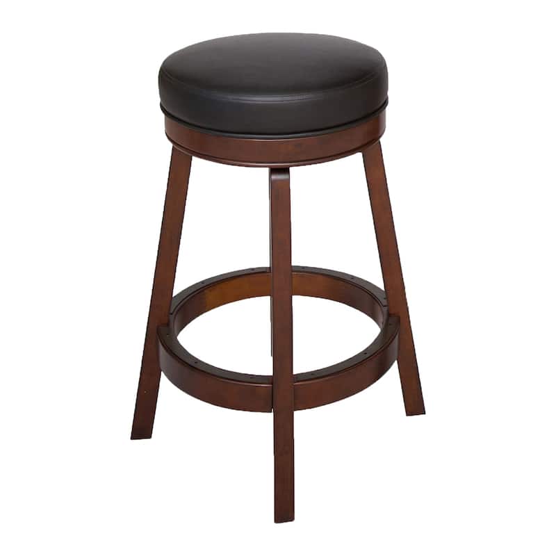 Hathaway Oxford 3 Piece Hardwood Pub Table Set - Walnut Finish - Table: 30" dia x 40"H; Stool: 20" dia x 26"H