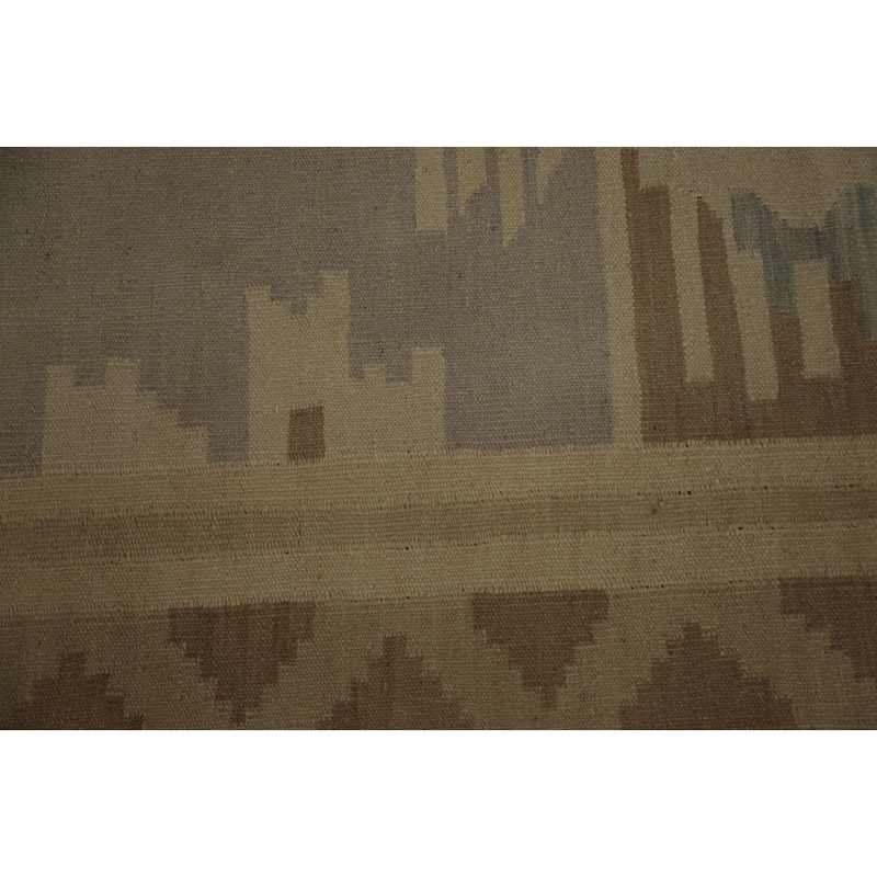 Hand Woven Oriental 100% Wool Carpet Southwestern Tribal Purples Kilim Area Rug - 5' 7'' X 3' 11''