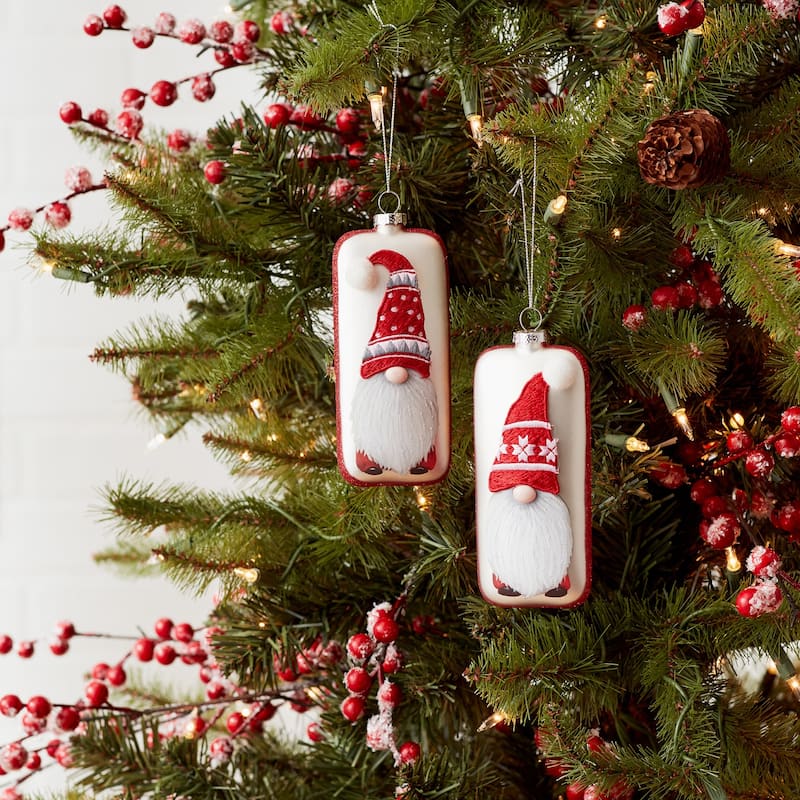 12ct Quirky Gnome Christmas Ornaments 6.25"