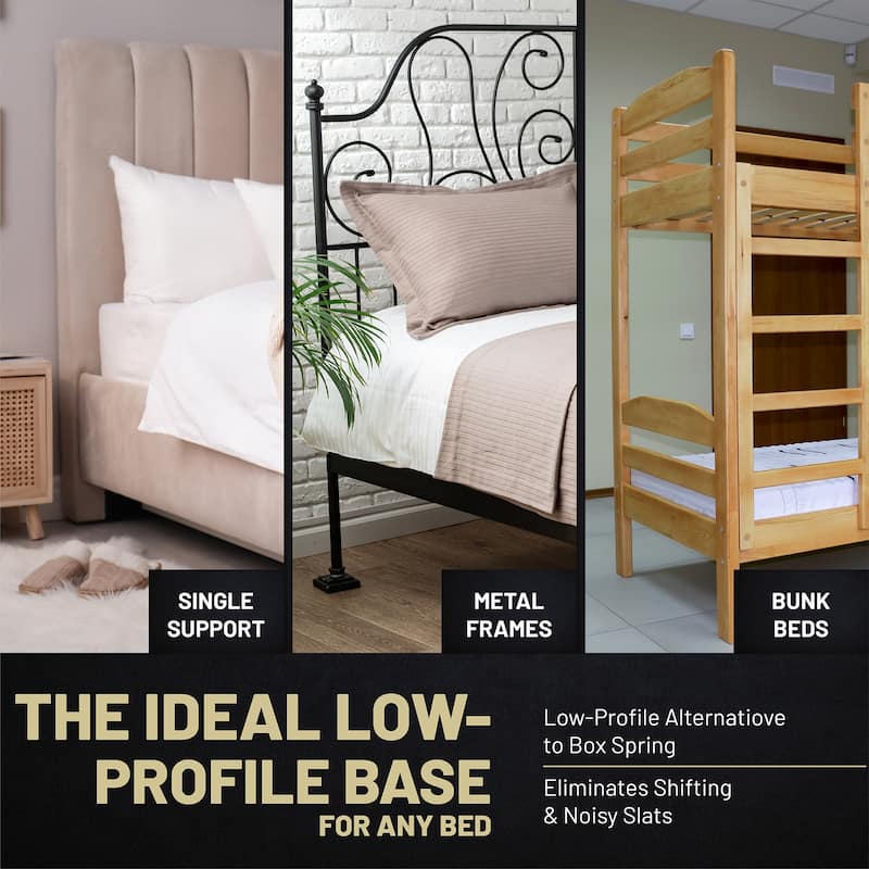 Premium 38mm Solid Surface Wood Bunkie Board Queen Size Bed Frames, 4-Piece Under Mattress Support Board, Fully Assembled.