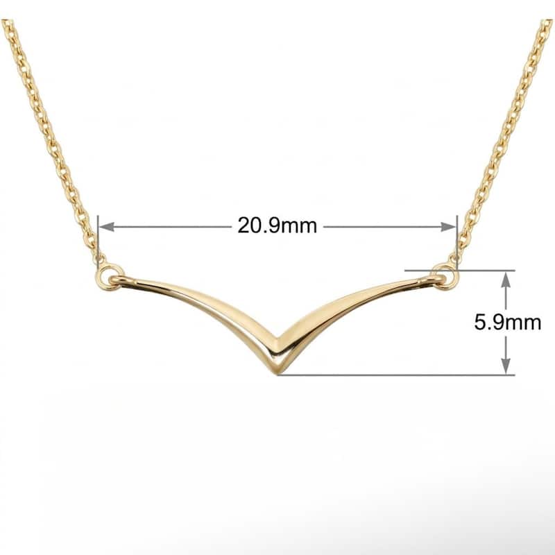 Au Naturale 10k Yellow Gold Minimalist Chevron Necklace