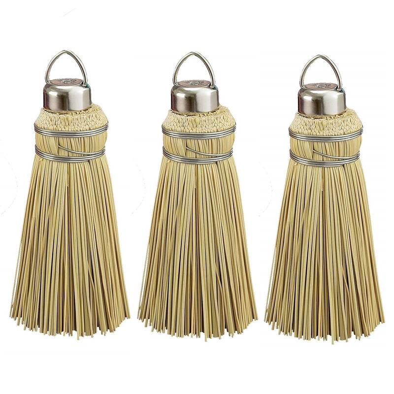 HIC 6" Natural Corn Husk Amish Broom Cake Tester - 3-pack