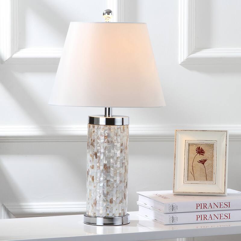 SAFAVIEH Lighting Diana Capiz Shell 26-inch Table Lamp (Set of 2) - 14"x14"x25"