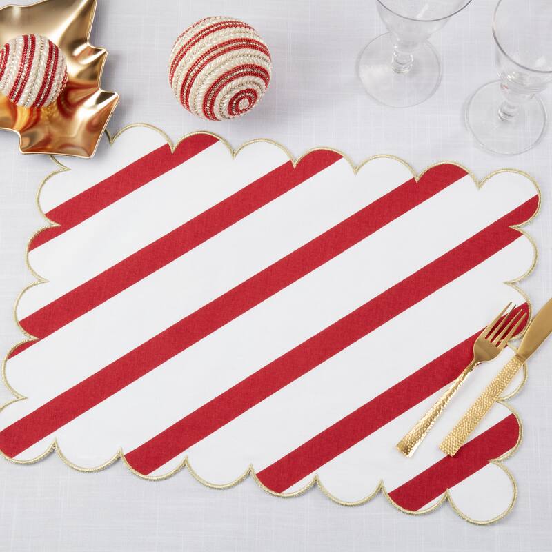 Eco Scallop Border Placemat (Set of 4) - 14"x20"