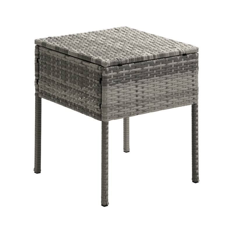 3-piece Patio Wicker Conversation Set with Coffee Table