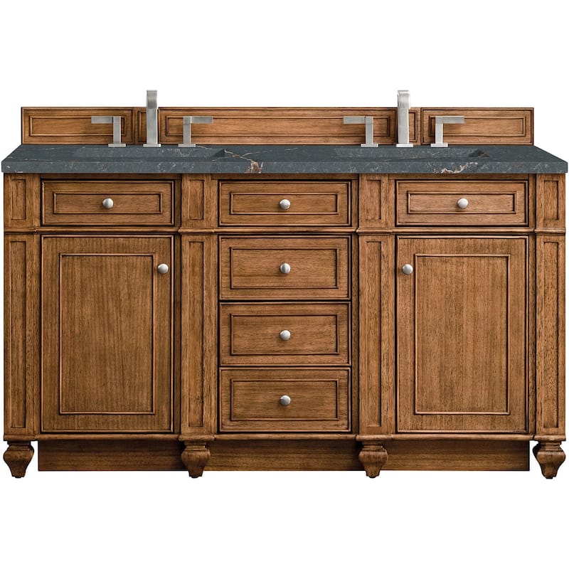 James Martin Vanities 157-V60D-FPBL Bristol 60" Free Standing Double - Saddle Brown