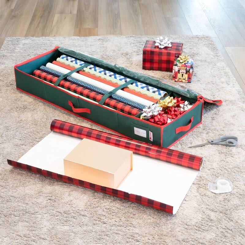 Hold N' Storage - Wrapping Paper Storage Container. Fits up to 27 Rolls 1.37" Diam.